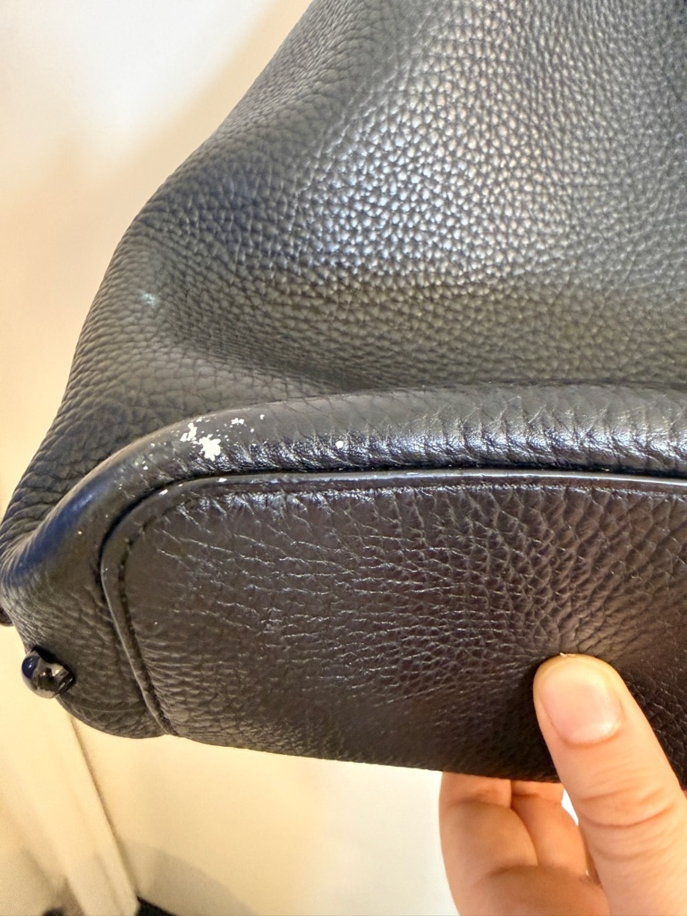 Rebecca Minkoff Black Pebbled Leather Studded Tote Bag - Picture 6 of 7